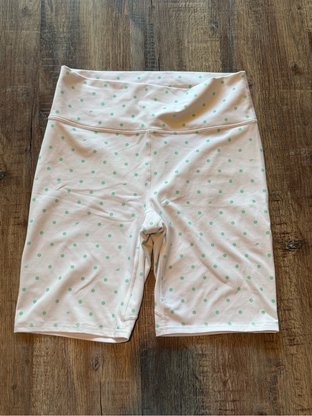 Fabletics Mint Polka Dot Exercise Shorts